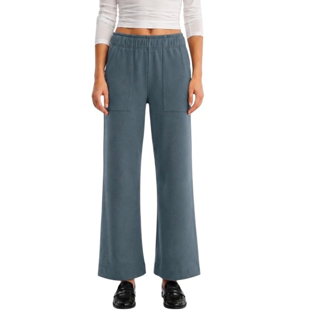 MATE The Label Organic Cotton Wide Leg Sweatpants Rare Blue Minimalist